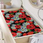 Poppy And Chamomile Pattern Print Changing Pad Cover