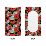 Poppy And Chamomile Pattern Print Changing Pad Cover