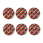 Poppy And Chamomile Pattern Print Coaster Set