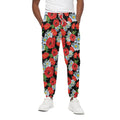 Poppy And Chamomile Pattern Print Cotton Sweatpants