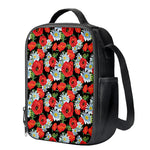 Poppy And Chamomile Pattern Print Crossbody Lunch Bag