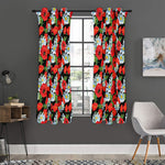 Poppy And Chamomile Pattern Print Curtain