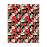 Poppy And Chamomile Pattern Print Curtain