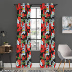 Poppy And Chamomile Pattern Print Curtain
