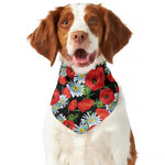 Poppy And Chamomile Pattern Print Dog Bandana