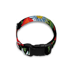 Poppy And Chamomile Pattern Print Dog Collar