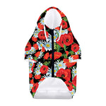 Poppy And Chamomile Pattern Print Dog Zip Up Hoodie