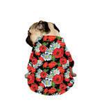 Poppy And Chamomile Pattern Print Dog Zip Up Jacket