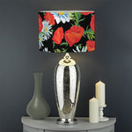 Poppy And Chamomile Pattern Print Drum Lamp Shade
