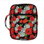 Poppy And Chamomile Pattern Print Front Pocket Bible Bag