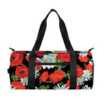 Poppy And Chamomile Pattern Print Gym Bag
