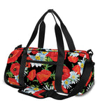 Poppy And Chamomile Pattern Print Gym Bag