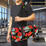 Poppy And Chamomile Pattern Print Gym Bag