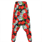 Poppy And Chamomile Pattern Print Hammer Pants