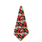 Poppy And Chamomile Pattern Print Hand Towel