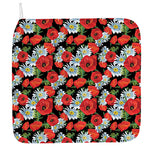 Poppy And Chamomile Pattern Print Hand Towel