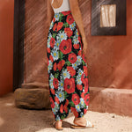 Poppy And Chamomile Pattern Print Harem Pants