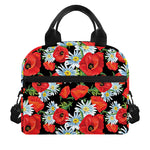 Poppy And Chamomile Pattern Print Insulated Lunch Bag
