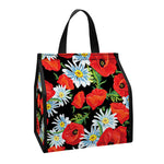 Poppy And Chamomile Pattern Print Insulated Lunch Tote