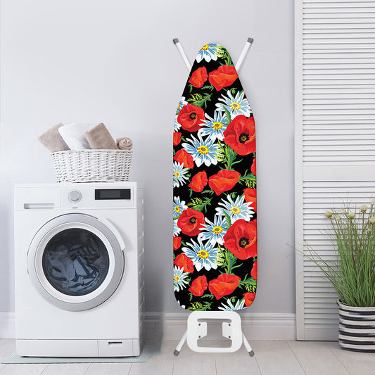 Poppy And Chamomile Pattern Print Ironing Board Cover