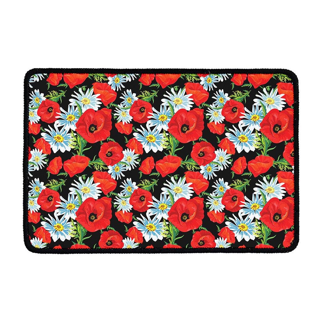 Poppy And Chamomile Pattern Print Kitchen Mat