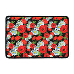 Poppy And Chamomile Pattern Print Kitchen Mat