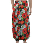 Poppy And Chamomile Pattern Print Lantern Pants