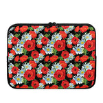 Poppy And Chamomile Pattern Print Laptop Sleeve