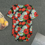 Poppy And Chamomile Pattern Print Men's Bodysuit
