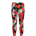 Poppy And Chamomile Pattern Print Men's leggings