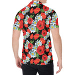 Poppy And Chamomile Pattern Print Men's Shirt