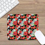 Poppy And Chamomile Pattern Print Mouse Pad