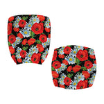 Poppy And Chamomile Pattern Print Office Chair Cover