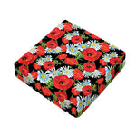 Poppy And Chamomile Pattern Print Outdoor Seat Cushion Cover