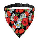 Poppy And Chamomile Pattern Print Over The Collar Dog Bandana