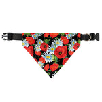 Poppy And Chamomile Pattern Print Over The Collar Dog Bandana