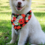 Poppy And Chamomile Pattern Print Over The Collar Dog Bandana