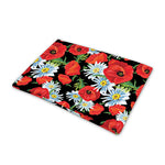 Poppy And Chamomile Pattern Print Pet Cooling Mat Cover
