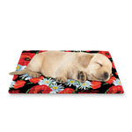 Poppy And Chamomile Pattern Print Pet Cooling Mat Cover