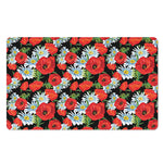 Poppy And Chamomile Pattern Print Polyester Doormat