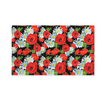 Poppy And Chamomile Pattern Print Polyester Flag