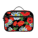 Poppy And Chamomile Pattern Print Portable Lunch Bag