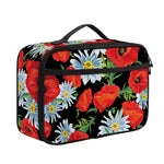 Poppy And Chamomile Pattern Print Portable Lunch Bag