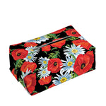 Poppy And Chamomile Pattern Print Rectangle Tissue Box Cover