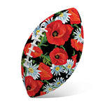 Poppy And Chamomile Pattern Print Rugby Ball