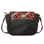 Poppy And Chamomile Pattern Print Saddle Bag