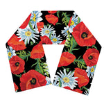 Poppy And Chamomile Pattern Print Scarf