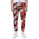 Poppy And Chamomile Pattern Print Scuba Joggers