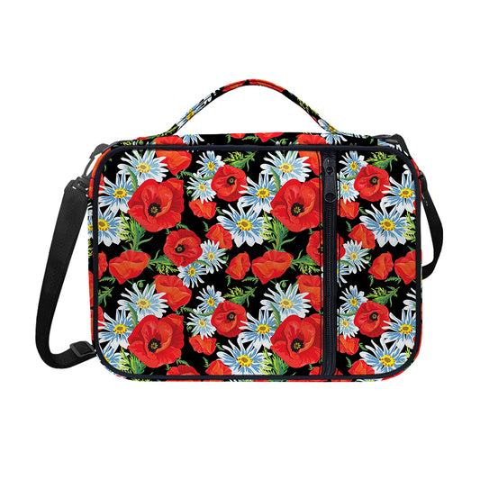 Poppy And Chamomile Pattern Print Shoulder Strap Bible Bag