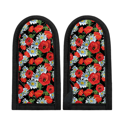 Poppy And Chamomile Pattern Print Skillet Handle Cover